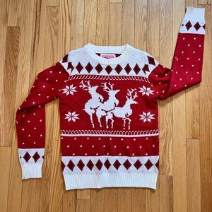 Tipsy Elves Red Reindeer Sweater small